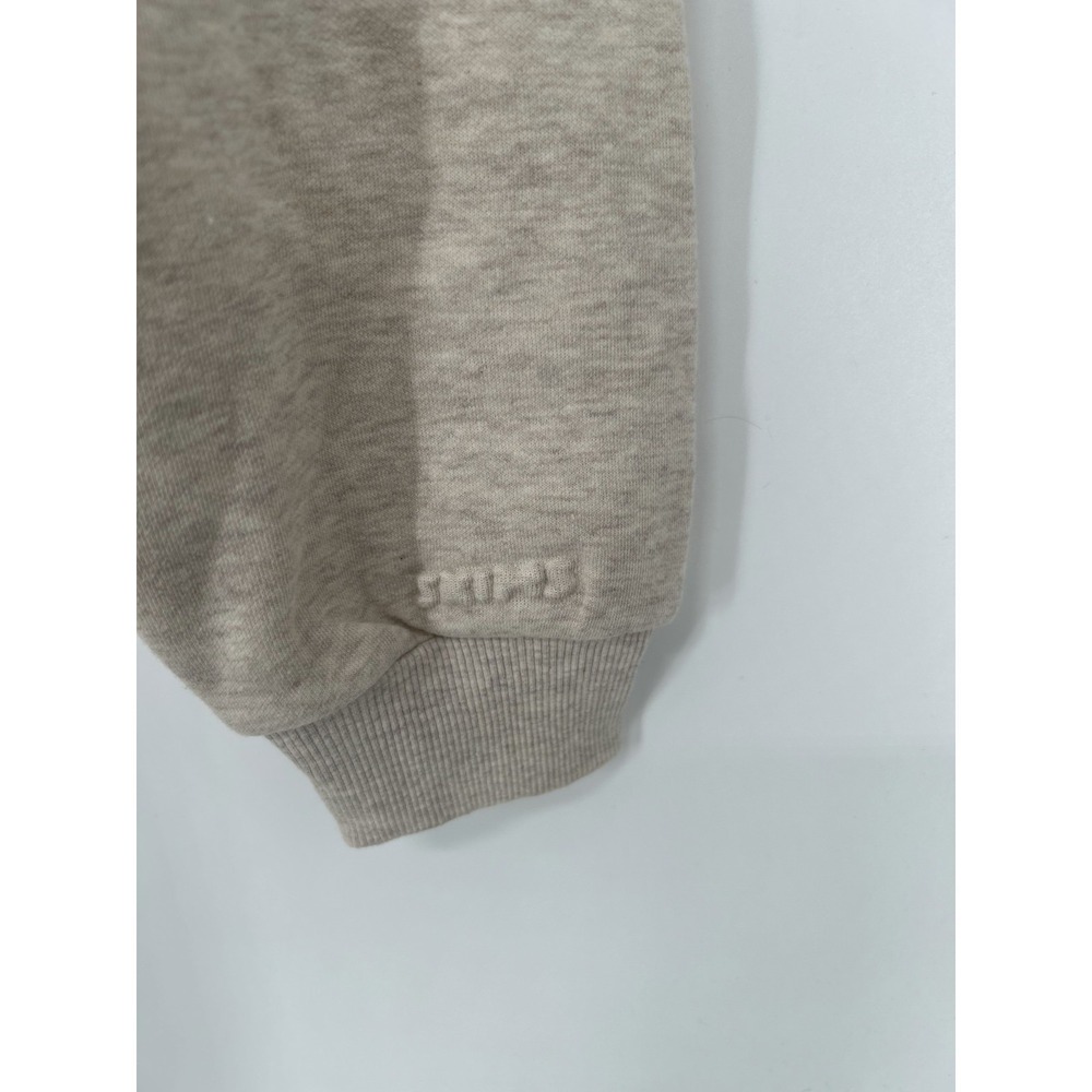 SKIMS Cotton Fleece Classic Pullover Hoodie Oatmeal Heather Sweatshirt Small - Picture 3 of 8